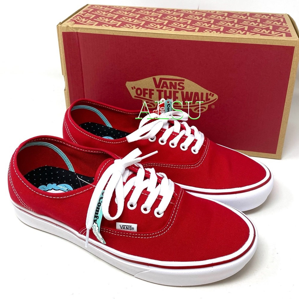 VANS ComfyCush AUTHENTIC Racing Red Canvas Men’s - Picture 7 of 10